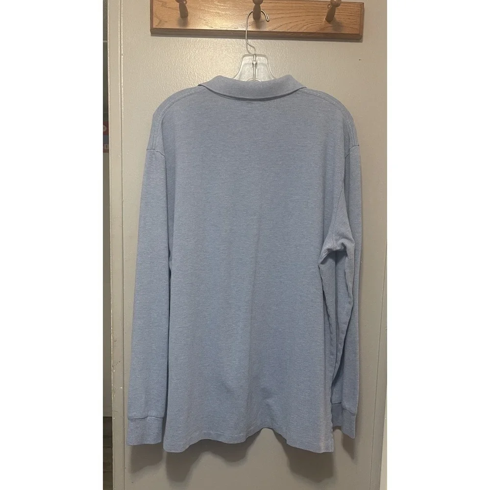 Polo Golf Ralph Lauren Men's Polo Shirt Sz XL Blue Long Sleeve Pima Cotton